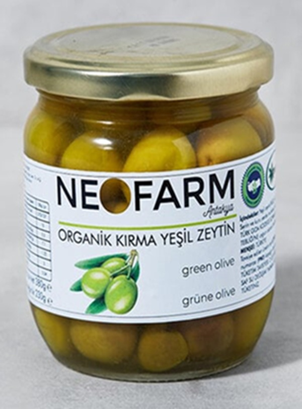 NEOFARM ORGANİK KIRMA YEŞİL ZEYTİN(380GR)